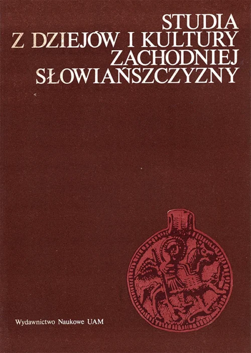 Studia z dziejów i kultury Zachodniej Słowiańszczyzny (Seria Archeologia nr 20)